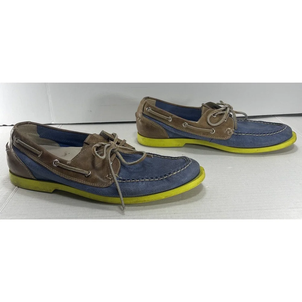 Cole Haan Air Yacht Club Shoes Mens Size 10.5 Blue Leather Lace Up Boat